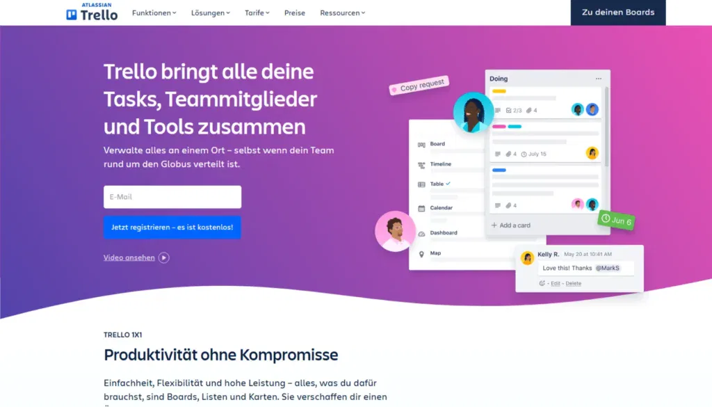 Aufgabenpriorisierung - Trello