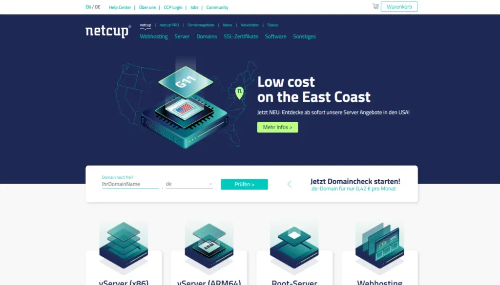 Webhosting-Vergleich - netcup