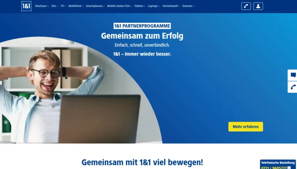 Affiliate-Programme - 1&1-Partnerprogramm