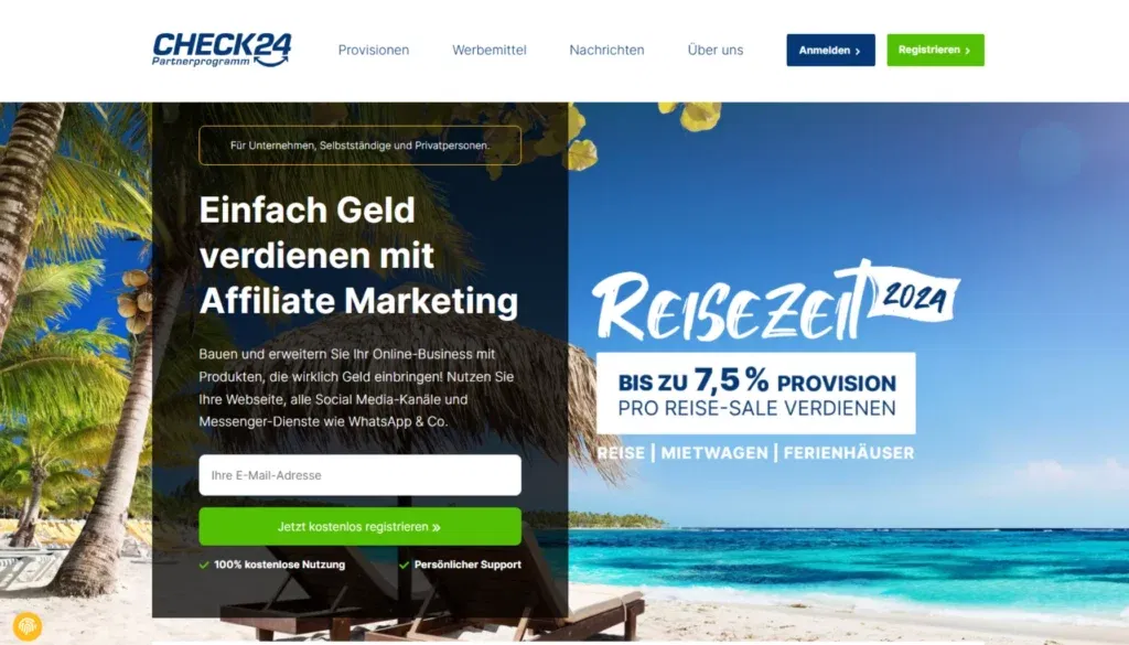 Affiliate-Programme - Check24-Partnerprogramm