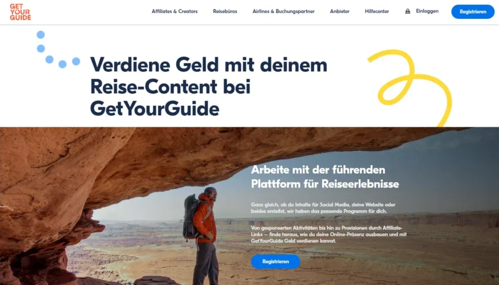 Affiliate-Programme - GetYourGuide-Partnerprogramm