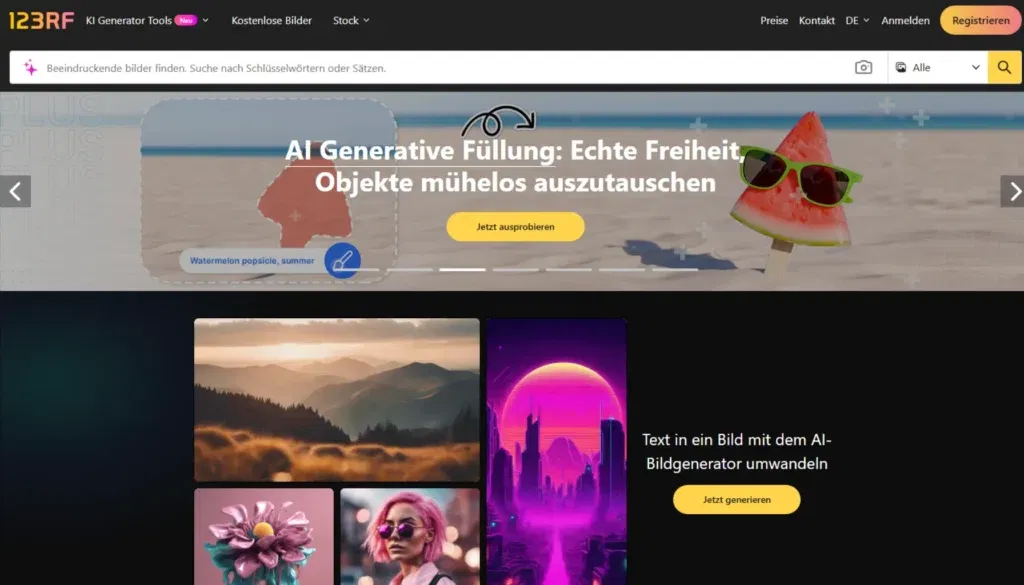 123RF - Stockfotos von Bilddatenbanken beziehen