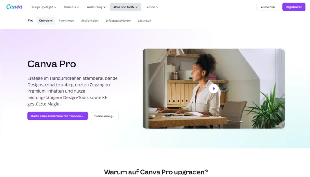 Canva Pro - Stockfotos von Bilddatenbanken beziehen