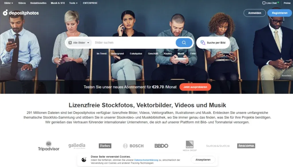 Depositphotos - Stockfotos von Bilddatenbanken beziehen