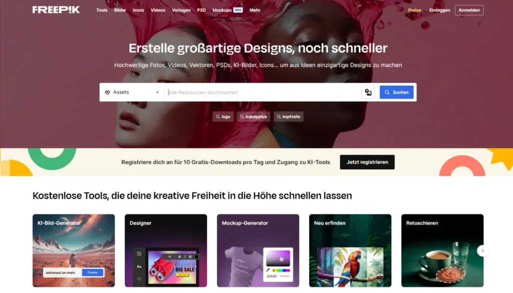 Freepik - Stockfotos von Bilddatenbanken beziehen