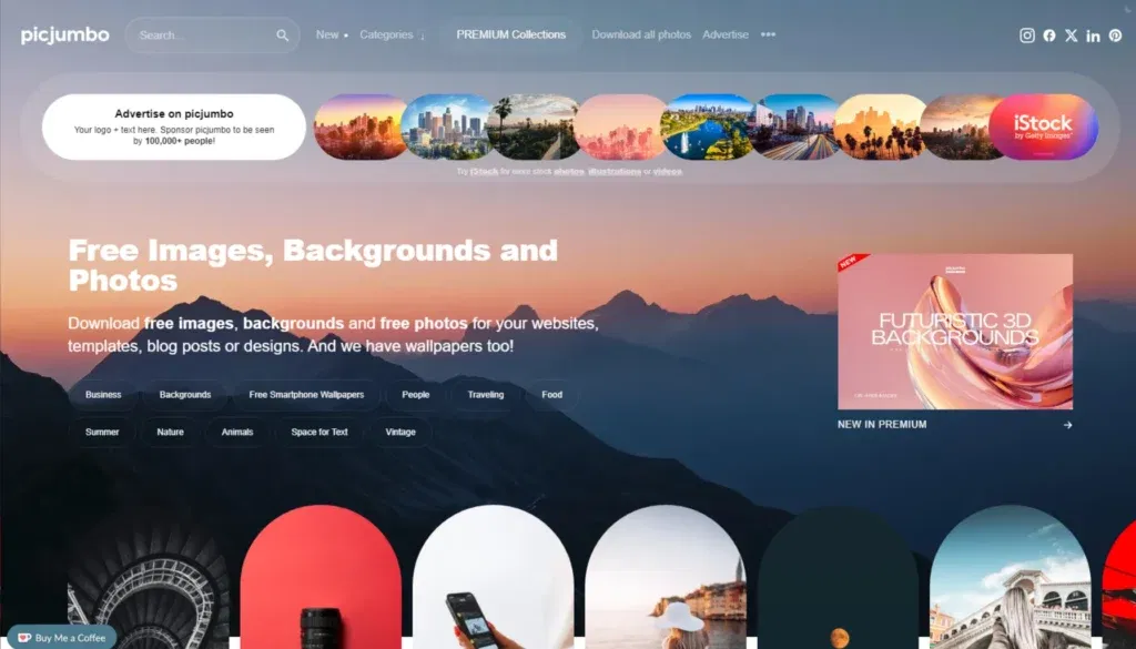 picjumbo - Stockfotos von Bilddatenbanken beziehen