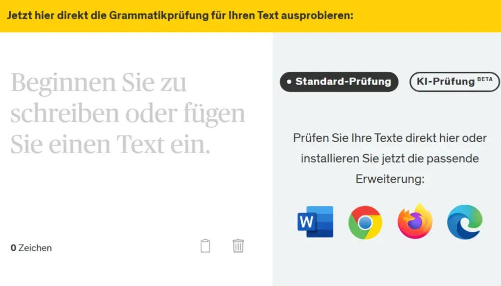 Mit Duden Mentor den Text auf Fehler überprüfen