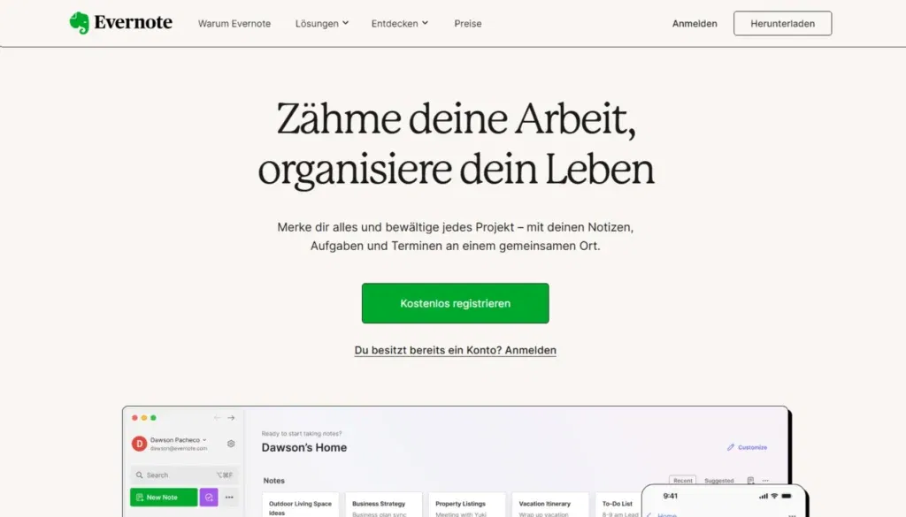 E-Book schreiben - Evernote zum Sammeln, Organisieren und Abrufen von Notizen und Recherchen