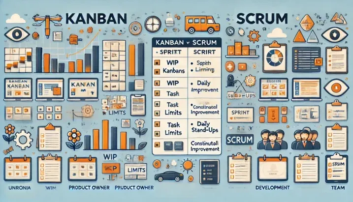 Kanban vs. Scrum - Ein Vergleich der agilen Methoden