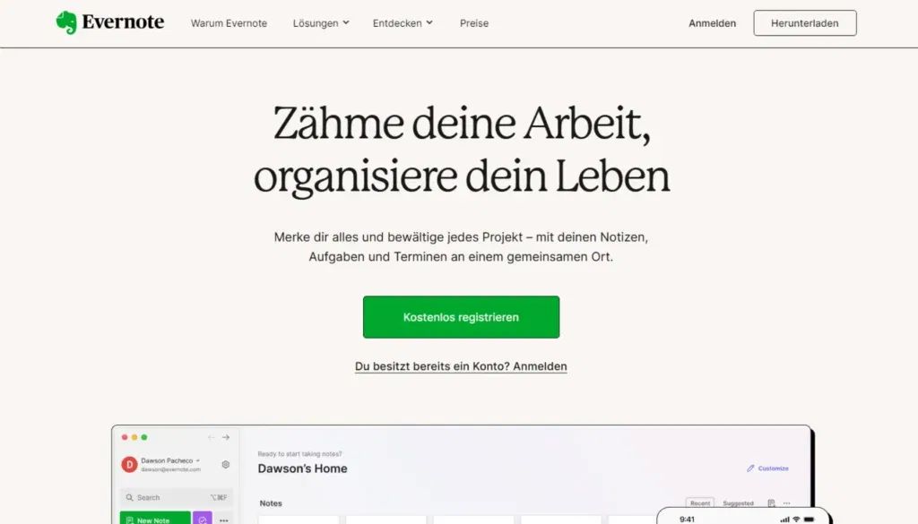 Getting Things Done - Evernote - Notizen erfassen und zu organisieren