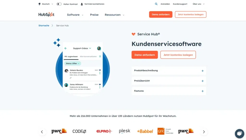 HubSpot Service Hub - Helpdesk-Software