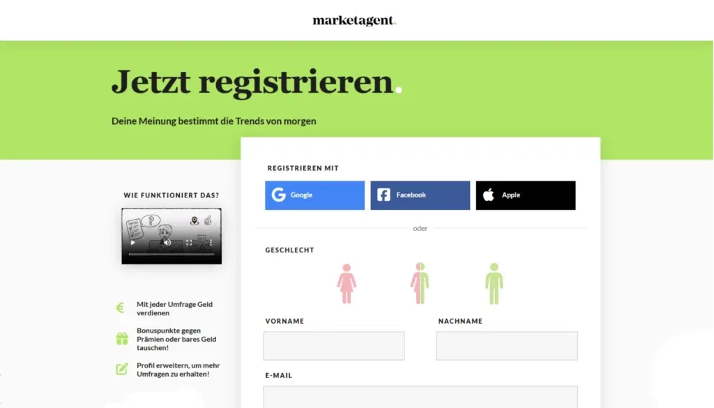 Marketagent - Mit Bewertungen Geld verdienen