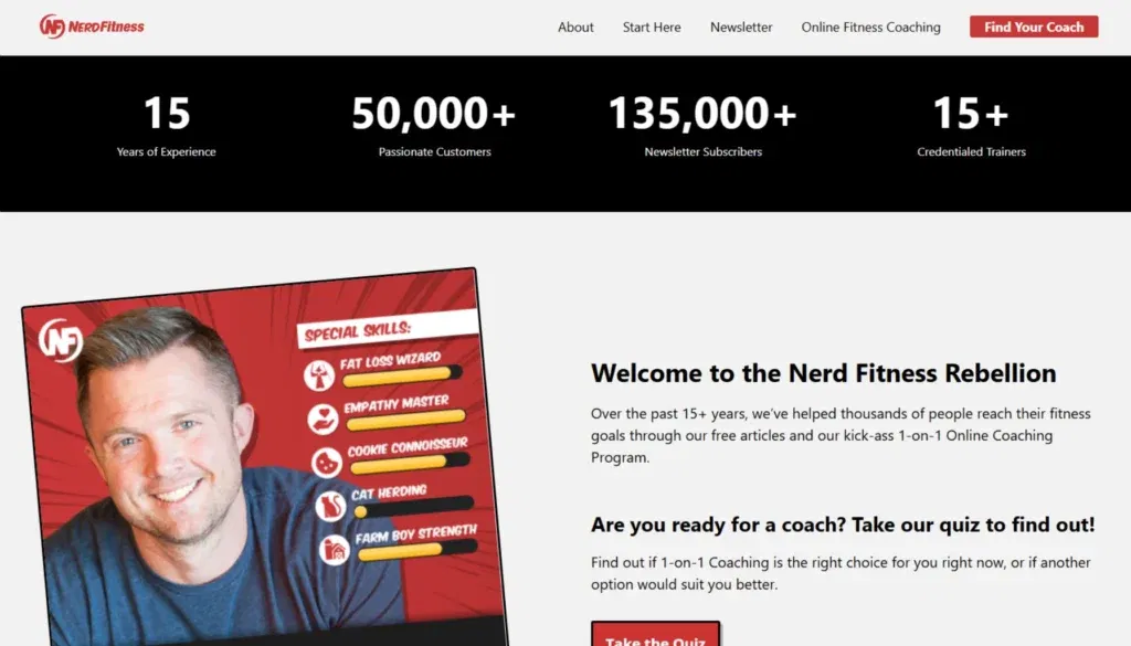 Nischenwebsites - Nerd Fitness