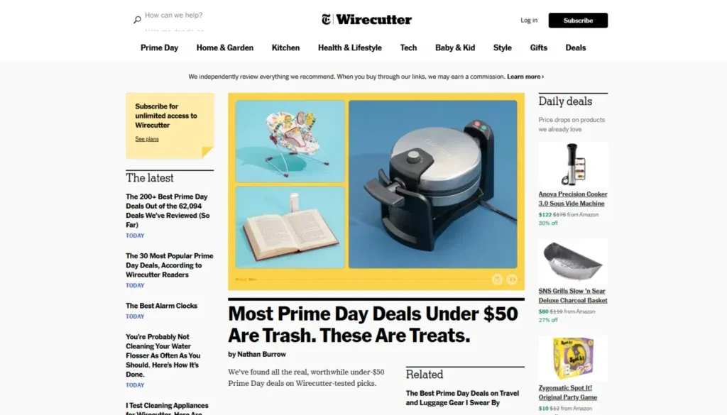 Nischenwebsites - The Wirecutter