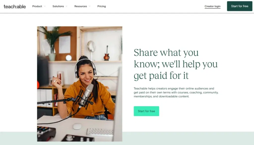 Online-Kurse und Webinare - Teachable