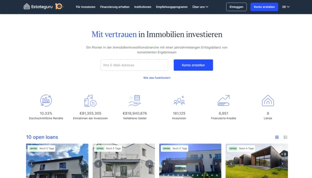 P2P-Plattformen - EstateGuru