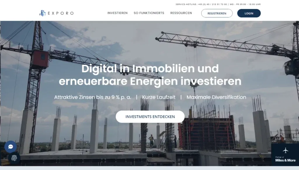 P2P-Plattformen - Exporo