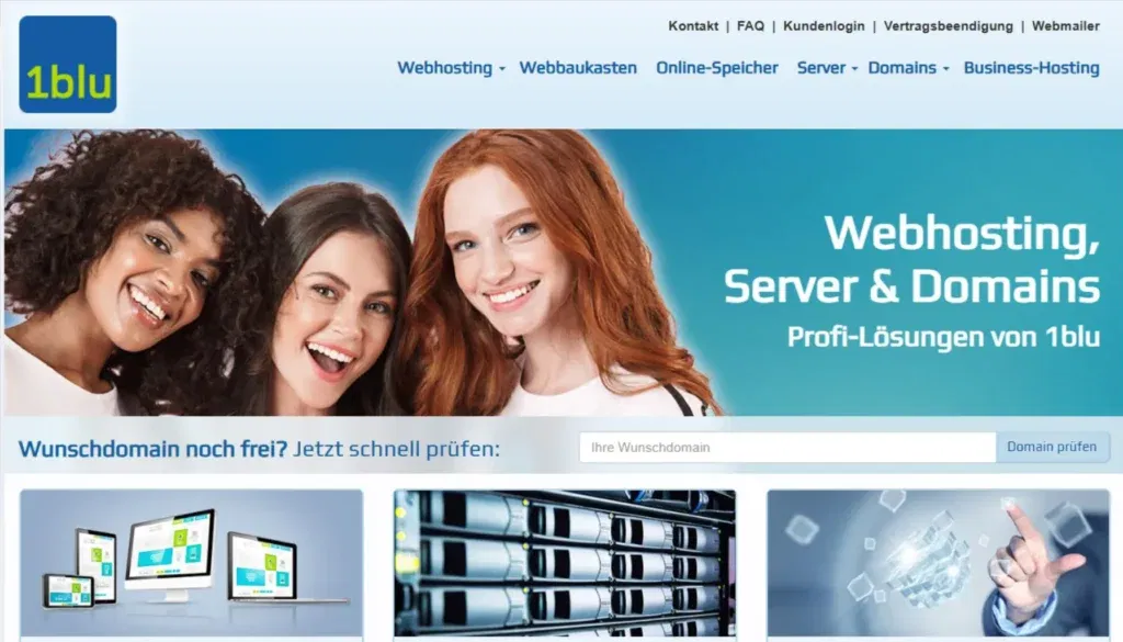 Webhosting-Vergleich - 1blu