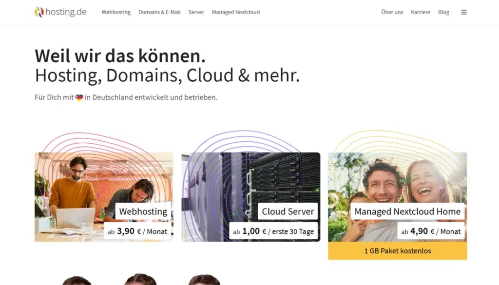 Webhosting-Vergleich - hosting.de