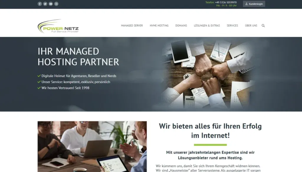 Webhosting-Vergleich - Power-Netz