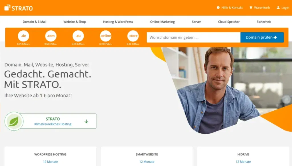 Webhosting-Vergleich - Strato