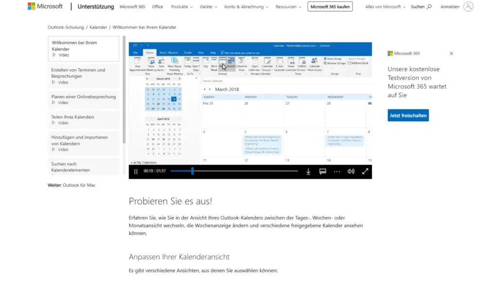 Zeitmanagement - Microsoft Outlook Kalender