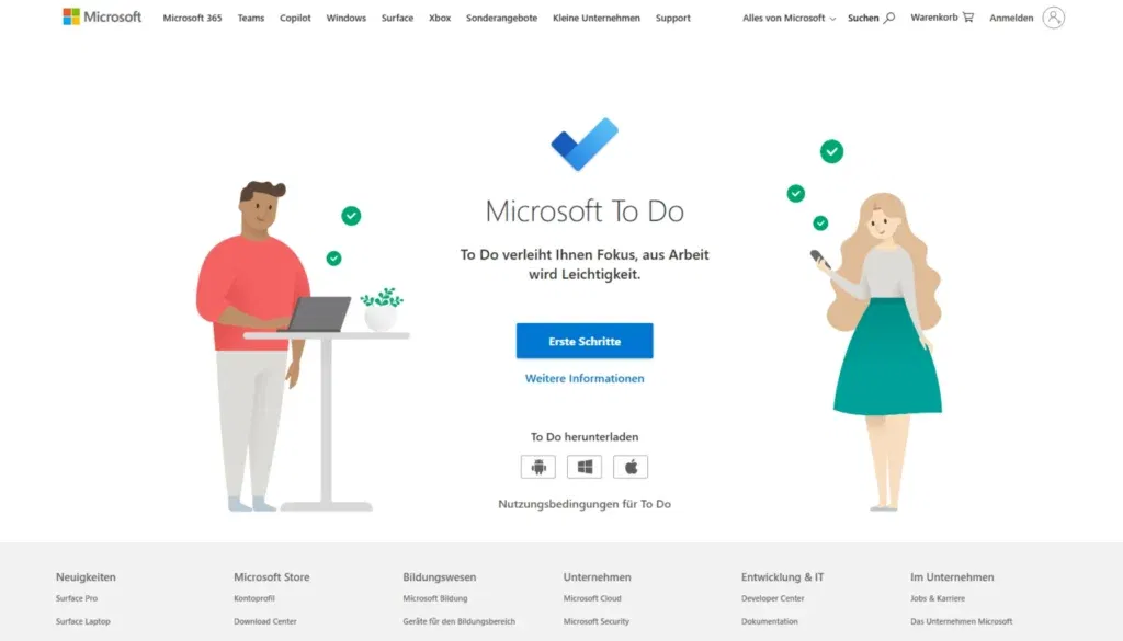 Zeitmanagement - Microsoft To Do