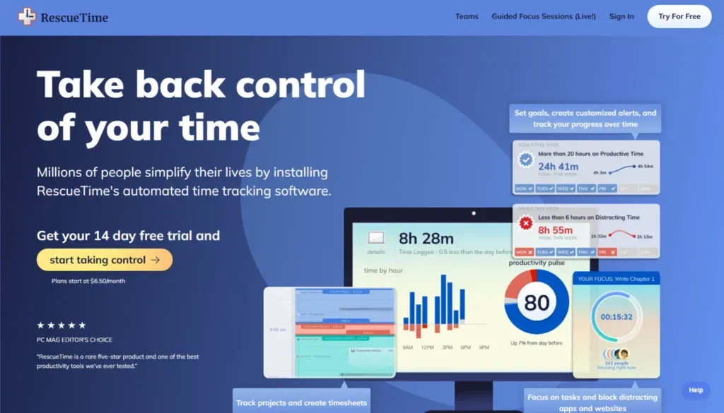 Zeitmanagement - RescueTime