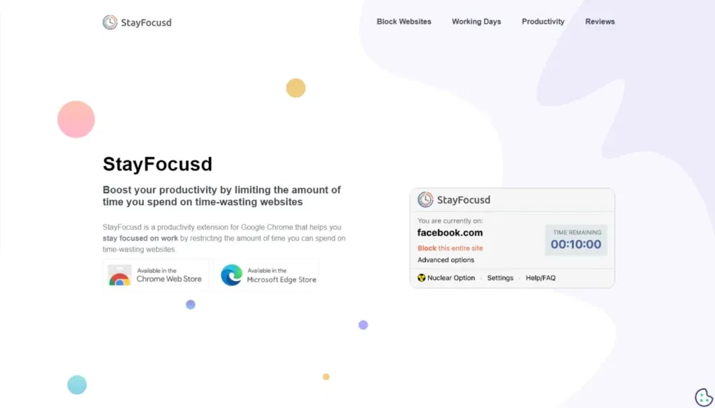 Zeitmanagement - StayFocusd